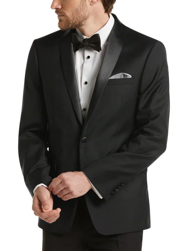 Calvin Klein Slim Fit 100% Wool Shawl Lapel Tuxedo Jacket
