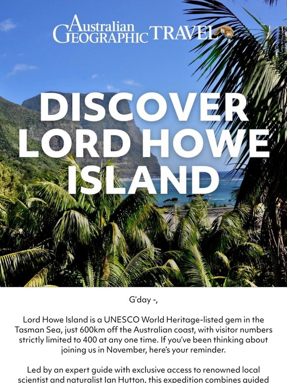 Still picturing yourself on Lord Howe this November? 🐢