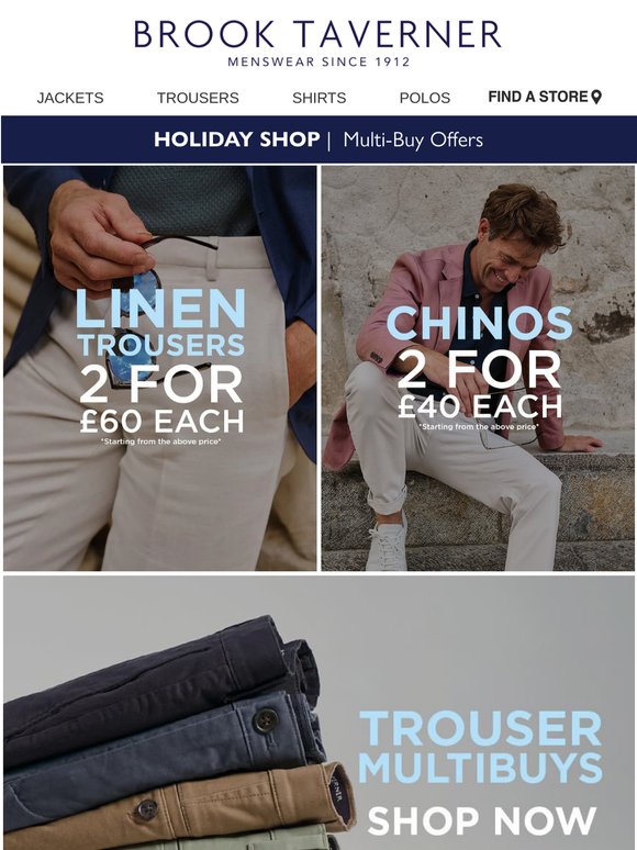 Trousers - Multibuy Offer