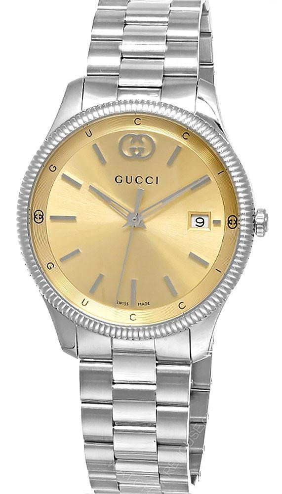 GUCCI G-Timeless Quartz 38MM Gold Plated Dial Men’s Watch