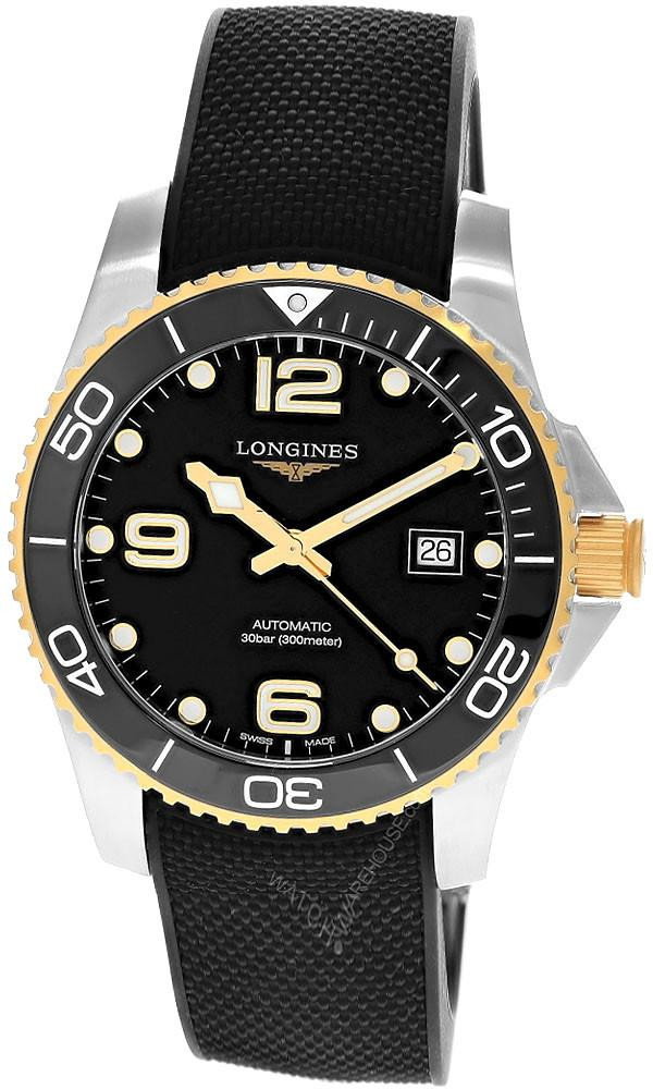 HydroConquest Automatic 41MM Black Rubber Men’s Watch .