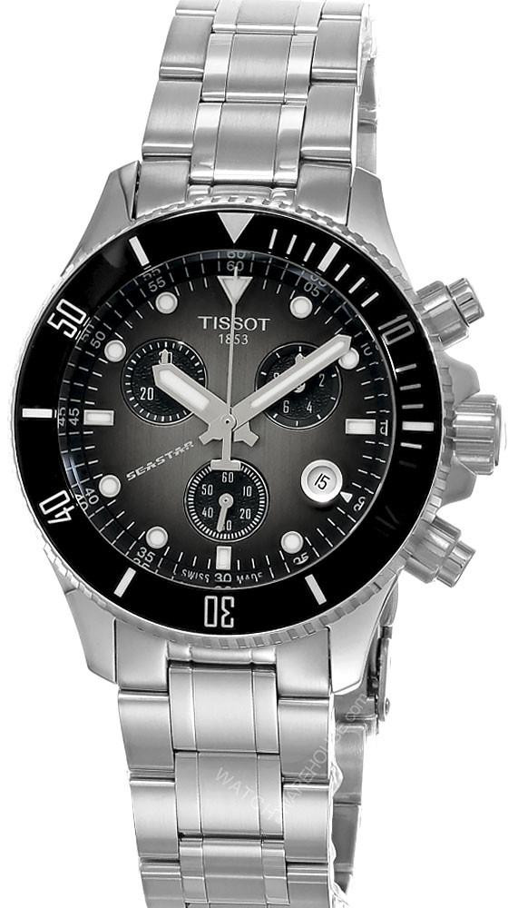 TISSOT SeaStar 1000 Quartz Chronograph SS 38MM Gray-Black Dial Men’s Watch