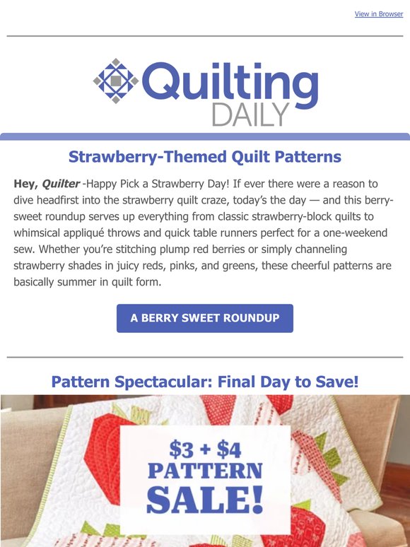 🍓 Berry Sweet Quilts to Stitch This Spring
