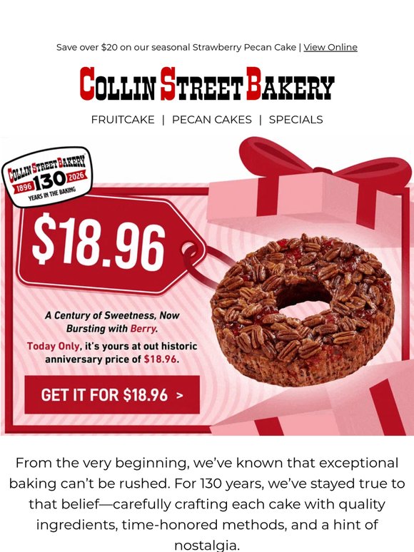 🚨 $18.96 Strawberry Pecan Cake | TODAY ONLY