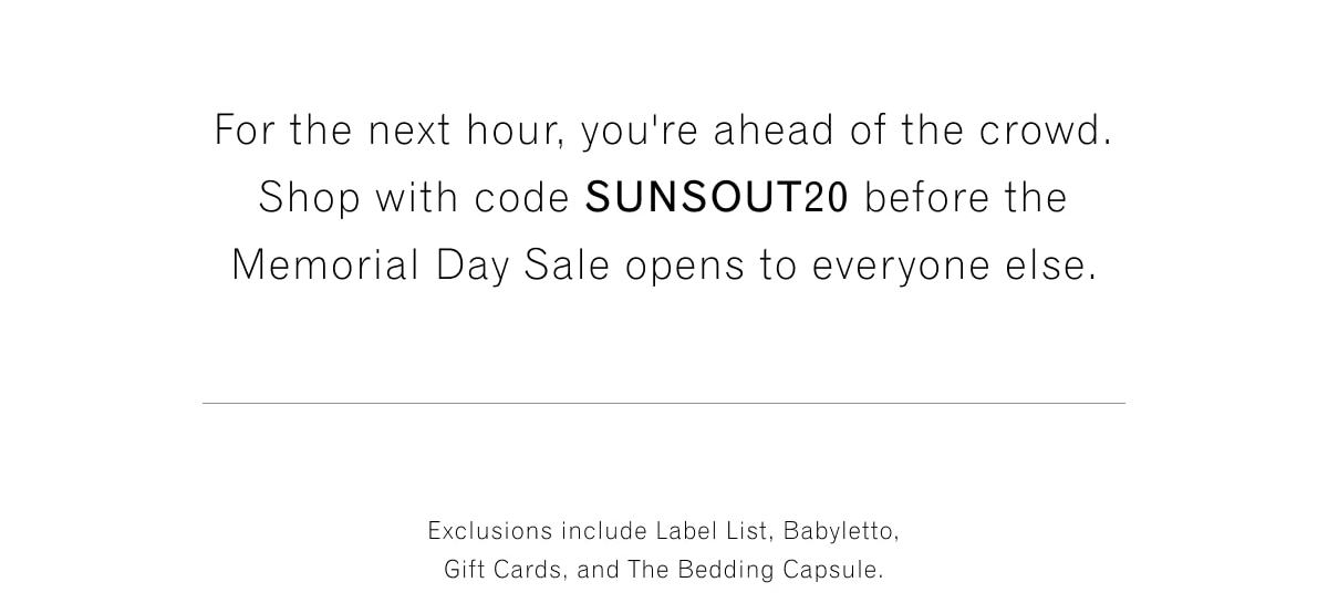 Shop with code SUNSOUT20