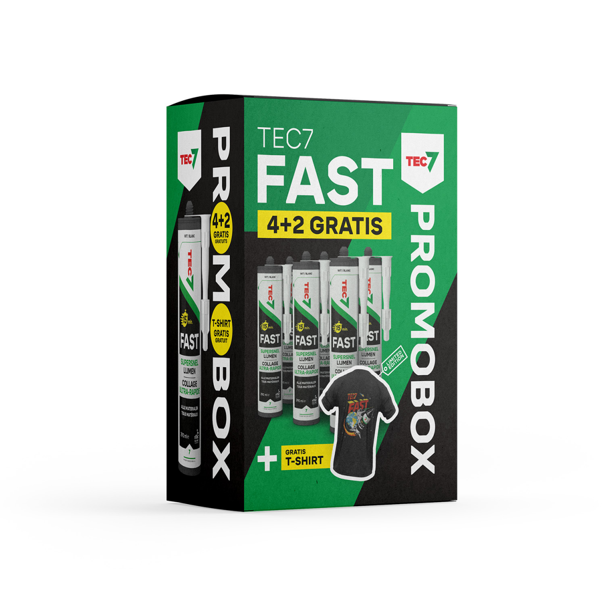 TEC7 Fast Supersnelle lijmkit - Wit - 290ml 4+2 promobox