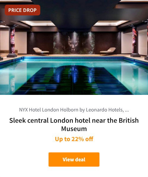 Sleek central London hotel near the British Museum