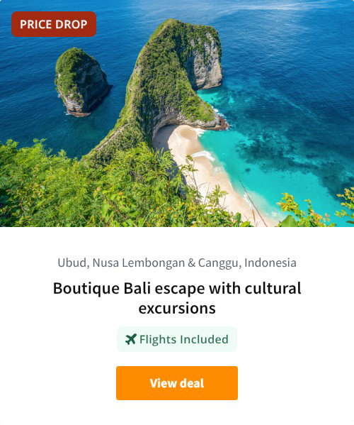 Boutique Bali escape with cultural excursions