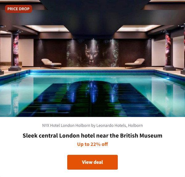 Sleek central London hotel near the British Museum