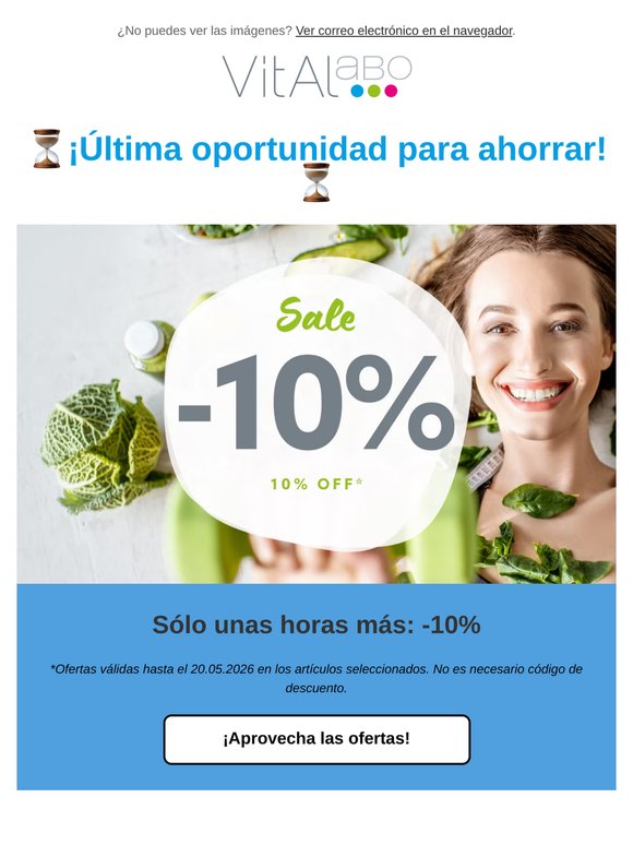 ⌛️ ¡No te pierdas las últimas horas de nuestros descuentos!