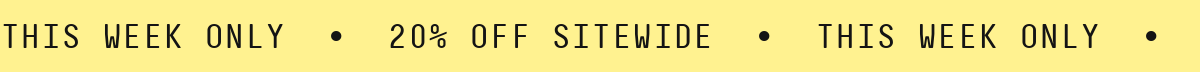  This Week Only 20% Off sitewide
