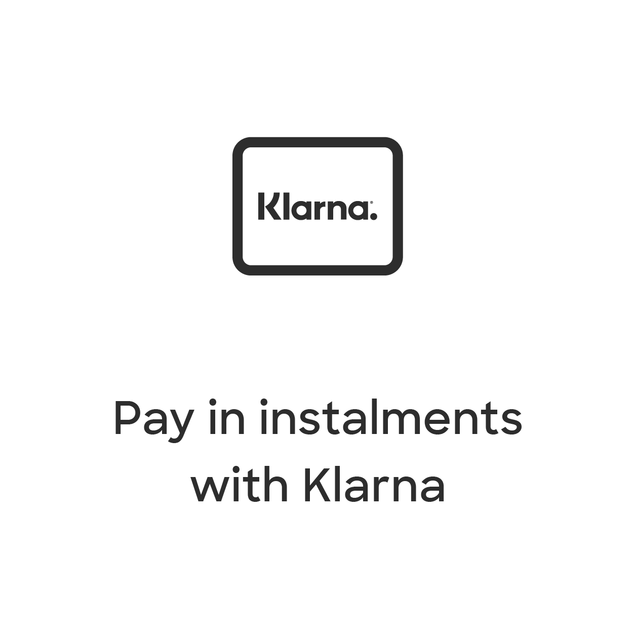 Pay in instalments with Klarna