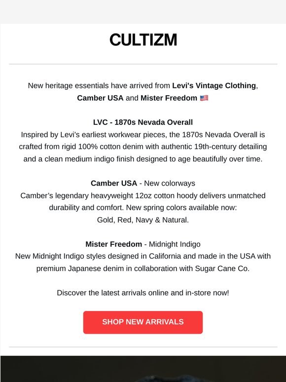 New Arrivals: 1870s Nevada by LVC, Camber USA, Mister Freedom & more!