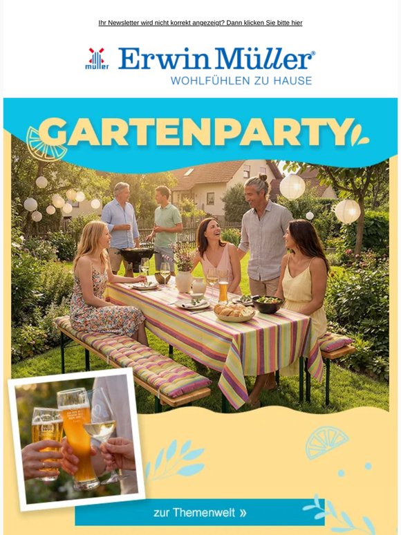 Gartenparty - lassen Sie uns den Sommer feiern!