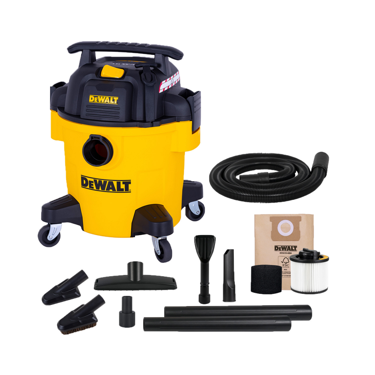 DeWalt DXV20PF Aspirateur - Humide/Sec - 1050 W - 20 L + accessoires pour aspirer la voiture