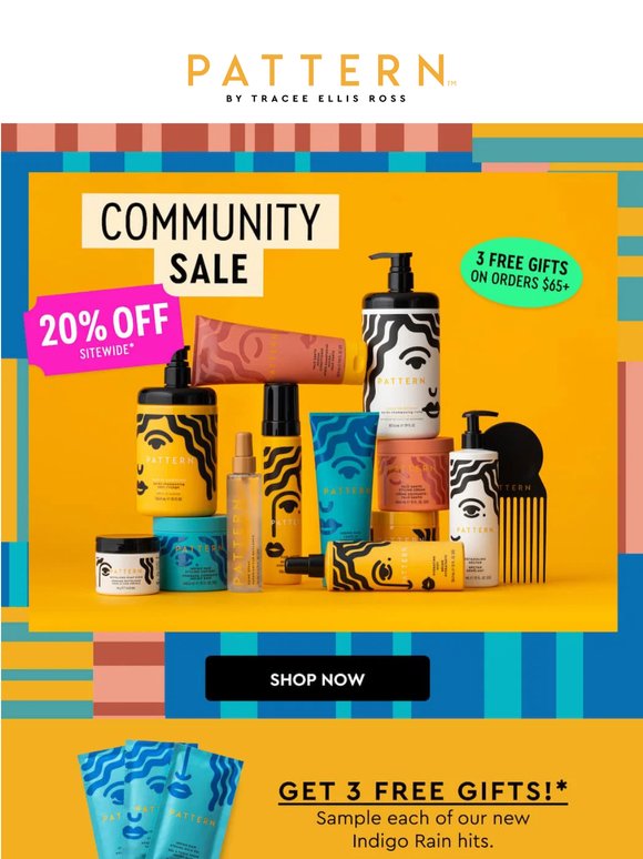 20% OFF SITEWIDE* 🙌🏾  + 3 FREE Gifts!✨