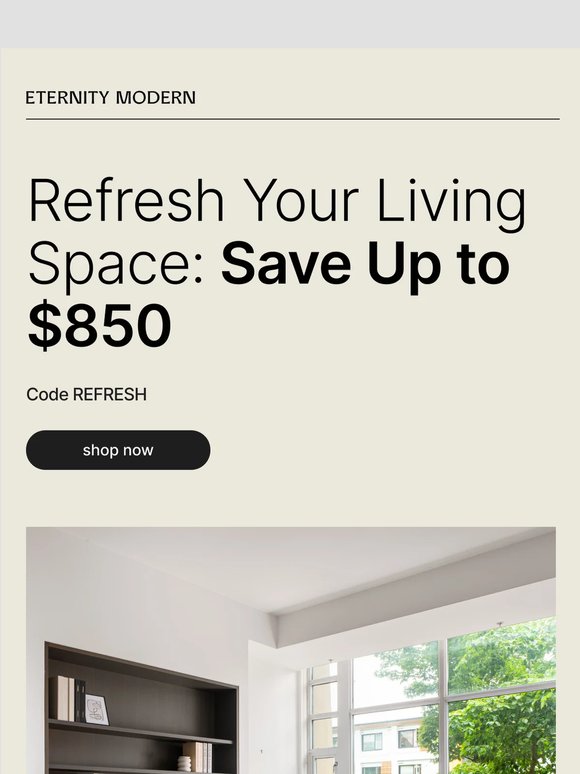 The Living Space Refresh sale is live. Up to $850 off