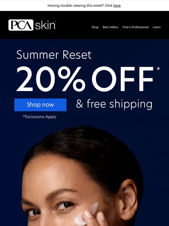 Hit reset with 20% off & free shipping