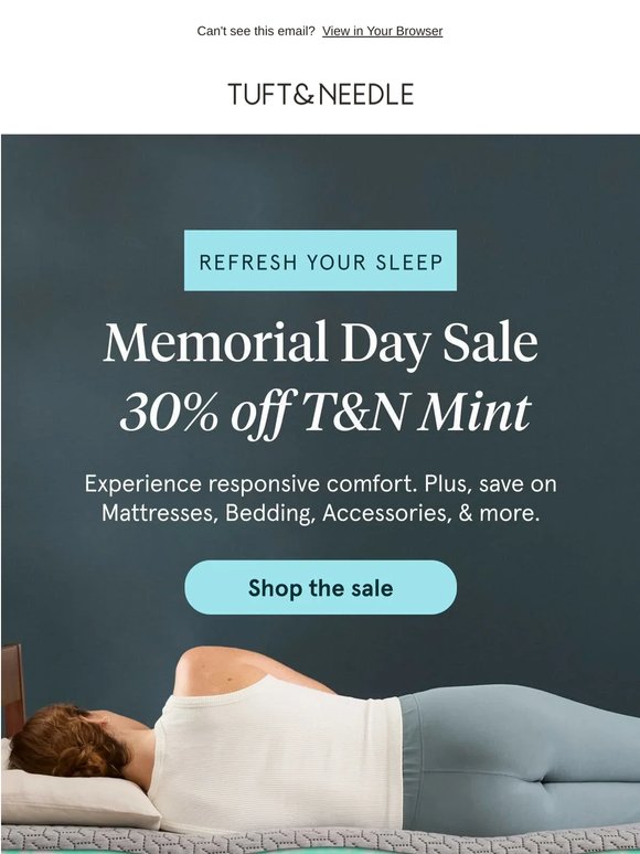 Memorial Day Sale: 30% off responsive comfort