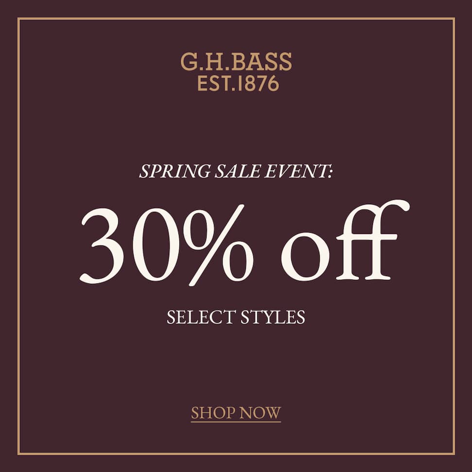 30% off select styles