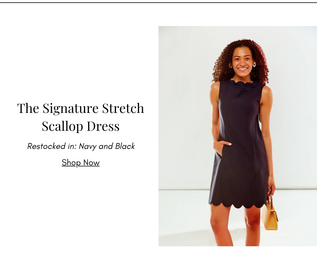 The Signature Stretch Scallop Dress