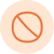 Icon of a circle with a slash through