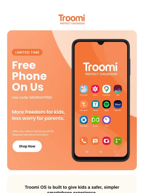 Get a free phone, on us.