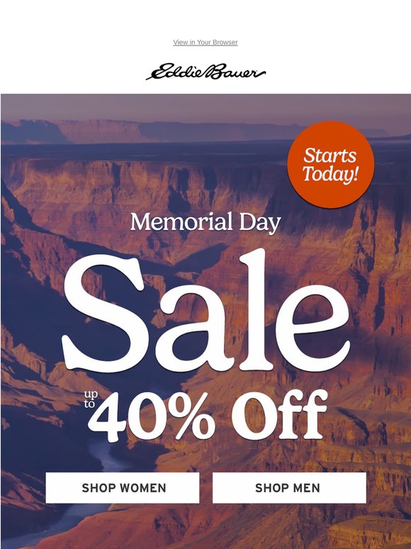 Up to 40% Off Memorial Day Sale Starts Today