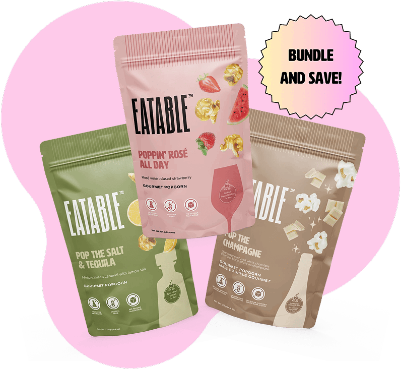 Curated trio of indulgent, celebration-ready EATABLE popcorn flavours — perfect for sharing, gifting, and treating yourself.