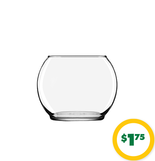 $1.75 Round Glass Floral Vases