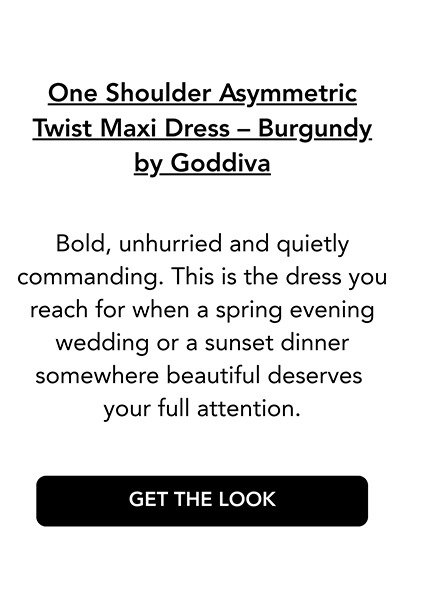 One Shoulder Asymmetric Twist Maxi Dress