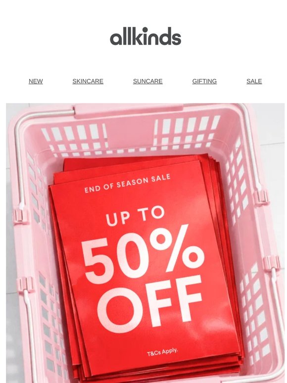 It’s LIVE: Up to 50% off your faves 💥