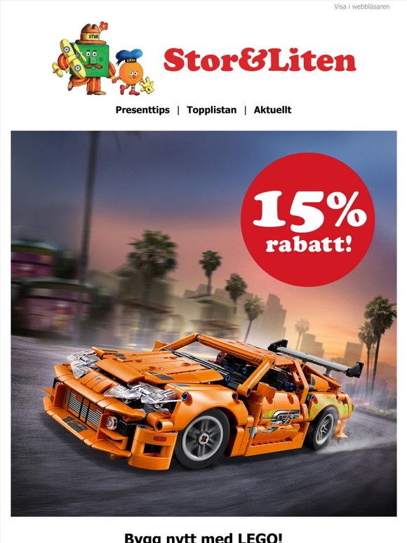 15% på utvalt LEGO 🚀 | The Mandalorian & Grogu!