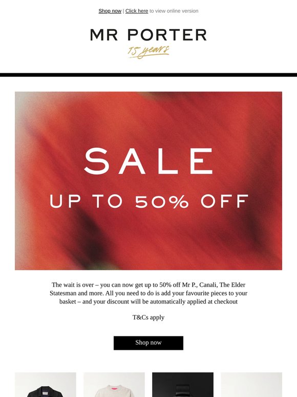 The Sale is live