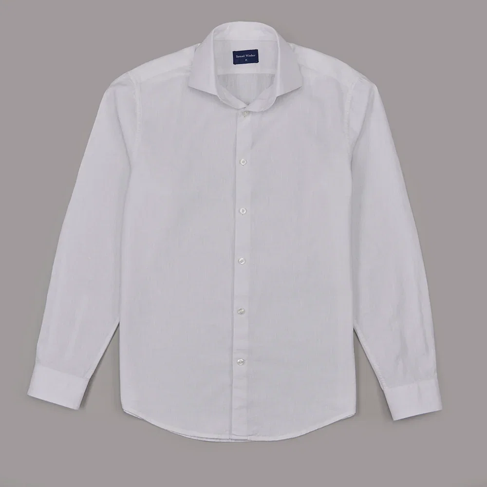 Image of Linen Rich Shirt - White