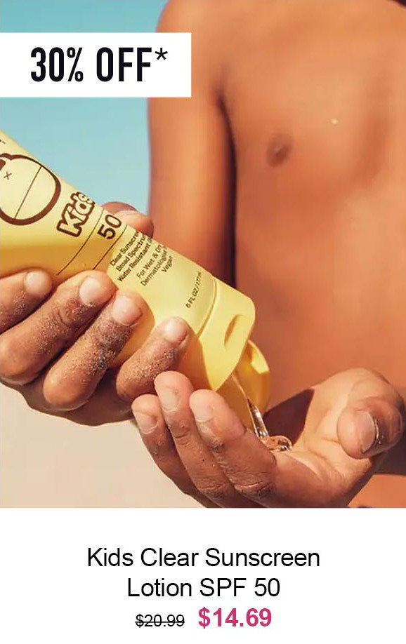 kids clear sunscreen lotion spf 50