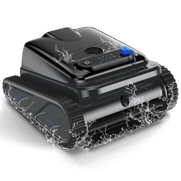 [EU US Direct] INSE Y50S Robotic Pool Cleaner, Upgraded Motor, Powerful Wall-Climbing with Scrubber Brushes, Smart Path Navigation, Cordless Pool Vacuum for Inground Pools up to 2000 Sq.ft