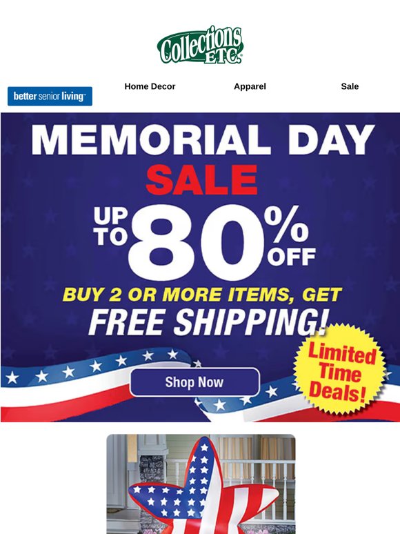 Red, White & BIG Savings: Up to 80% Off