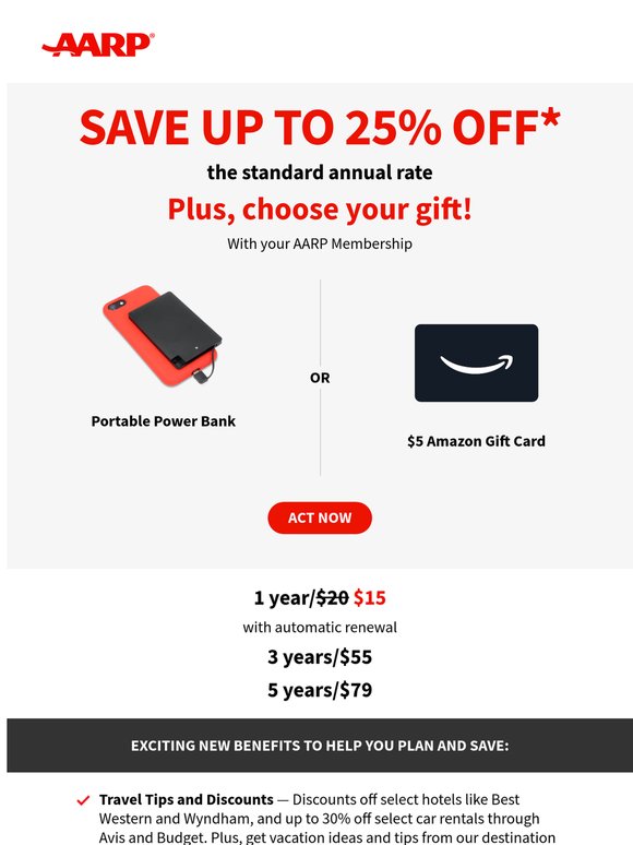 Receive a Gift with AARP Membership
