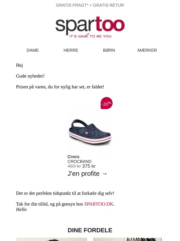 📉 Prisen på varen, du har kigget på, er faldet!