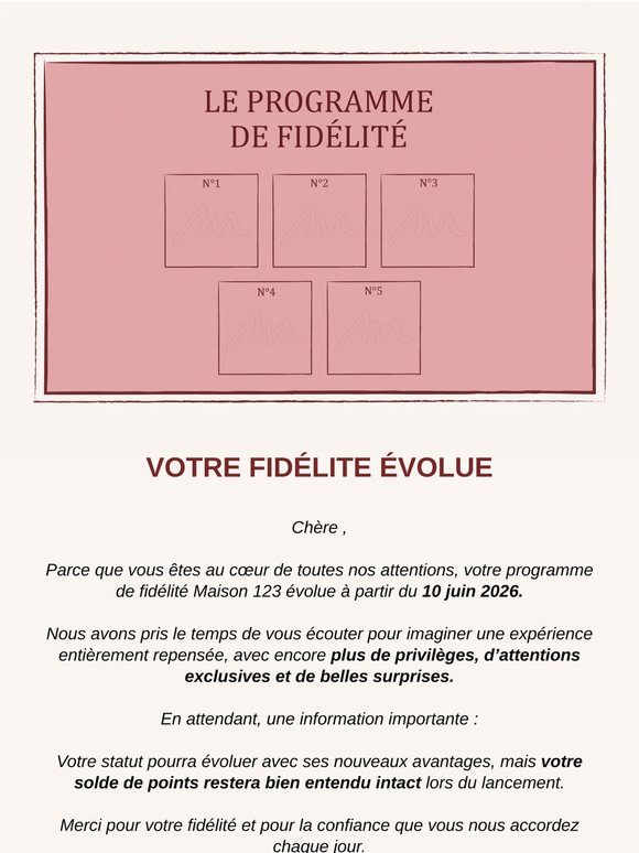 Votre programme de fidélité évolue ✨