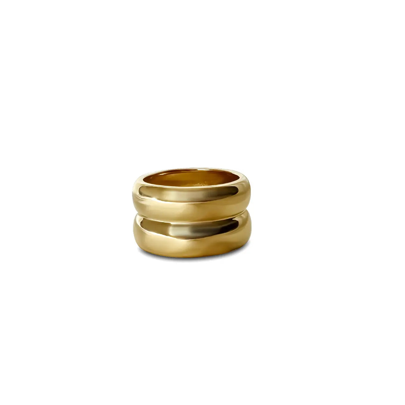 Gold Double Dome Ring