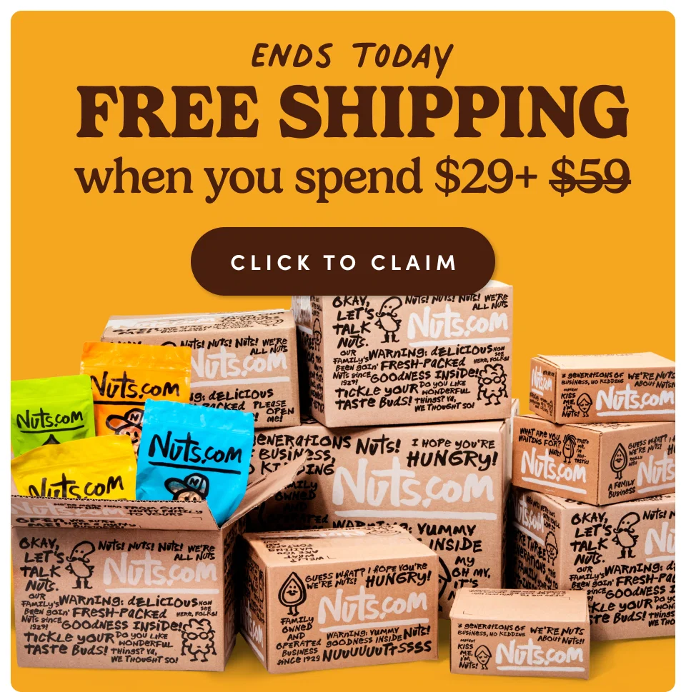 Ends Today. Free Shipping when you spend $29. Click to claim