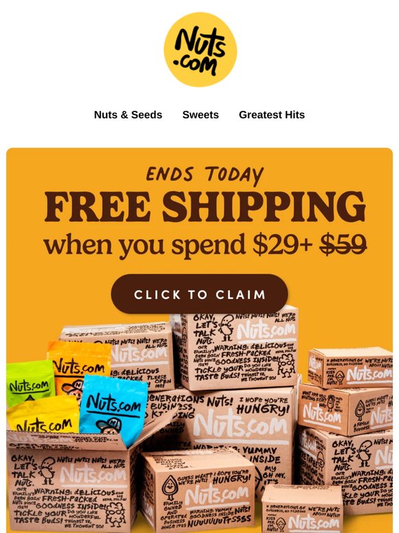 Your free shipping offer ends today 💌