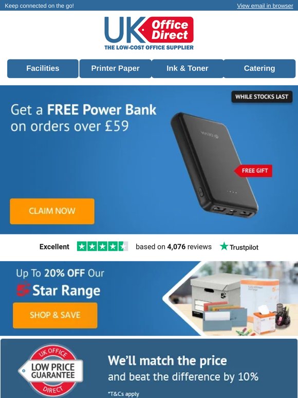 Stay charged with a FREE Power Bank, —⚡
