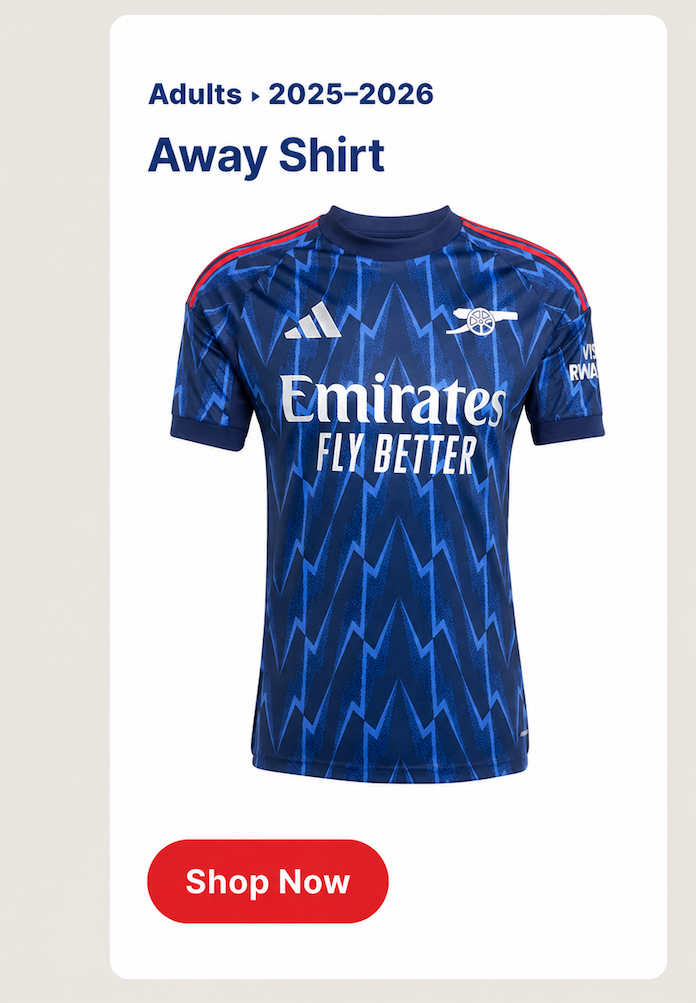2025-2026 Arsenal Away Shirt