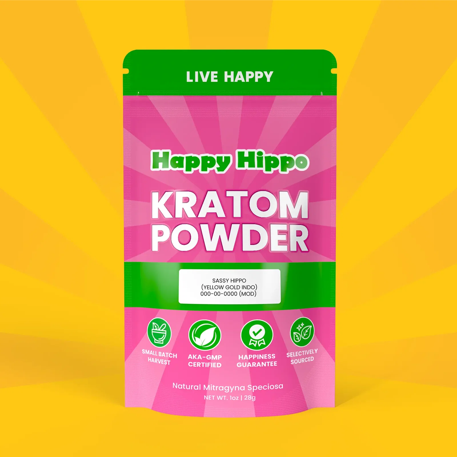 Image of Sassy Hippo - Super Yellow Indo 