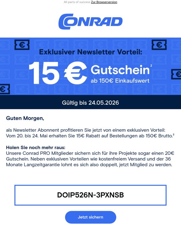 Ein ganz besonderer Dank: Ihr exklusiver Gutschein wartet auf Sie!