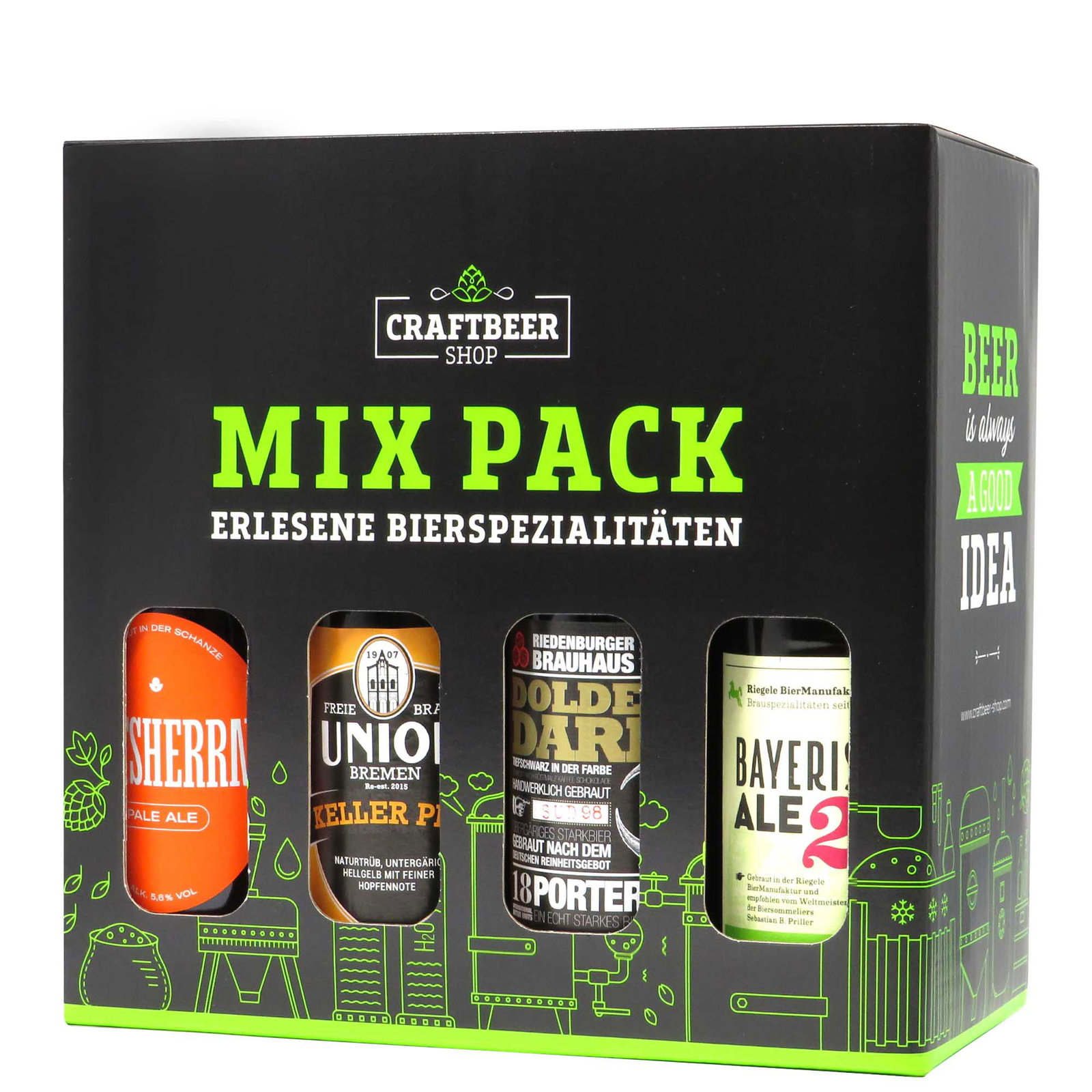 Bier zum BBQ im Geschenkkarton 8x0,33l