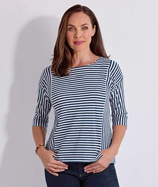 Supersoft Cotton Modal Stripe Top